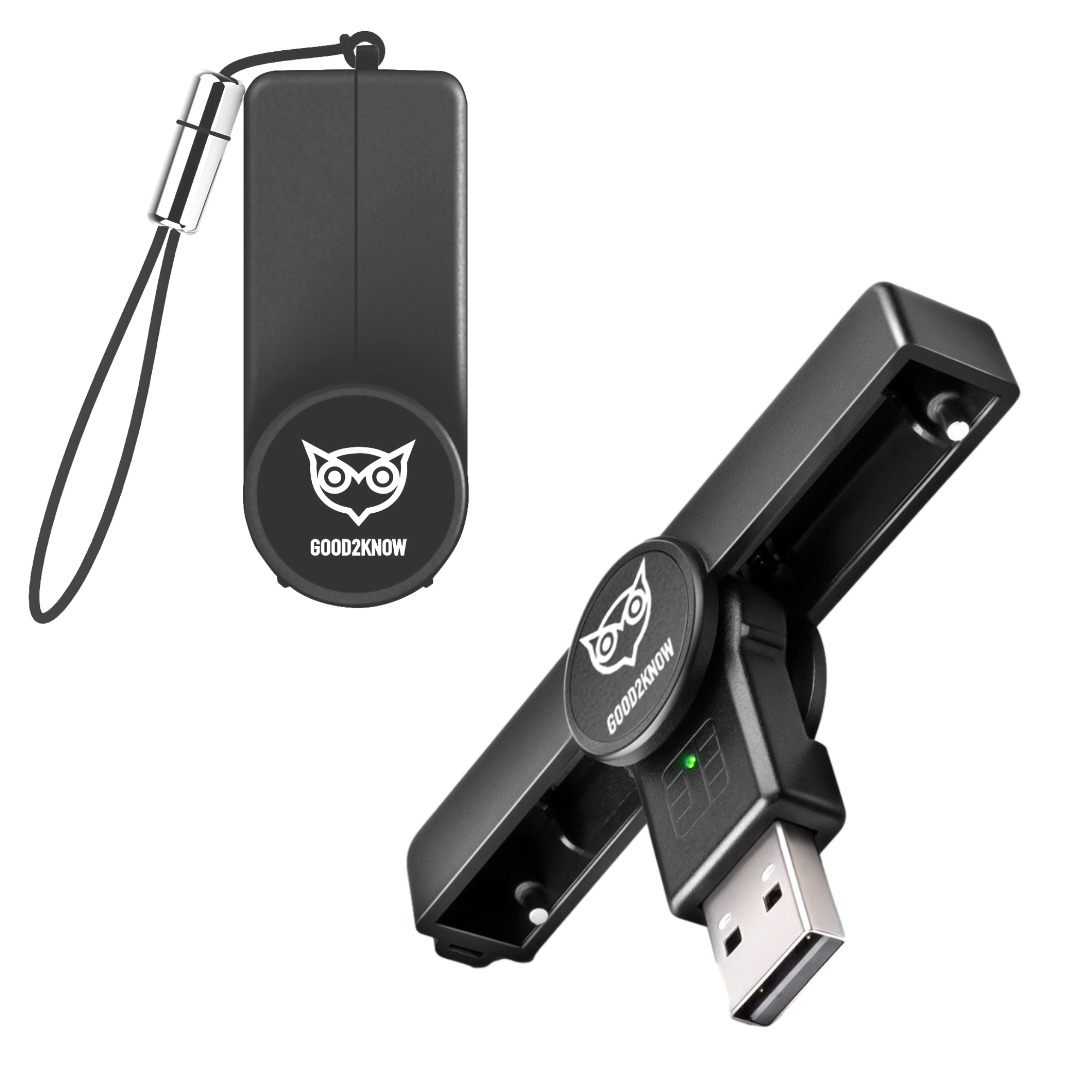 eID Kaartlezer Mini USB A Id Lezer België Zwart