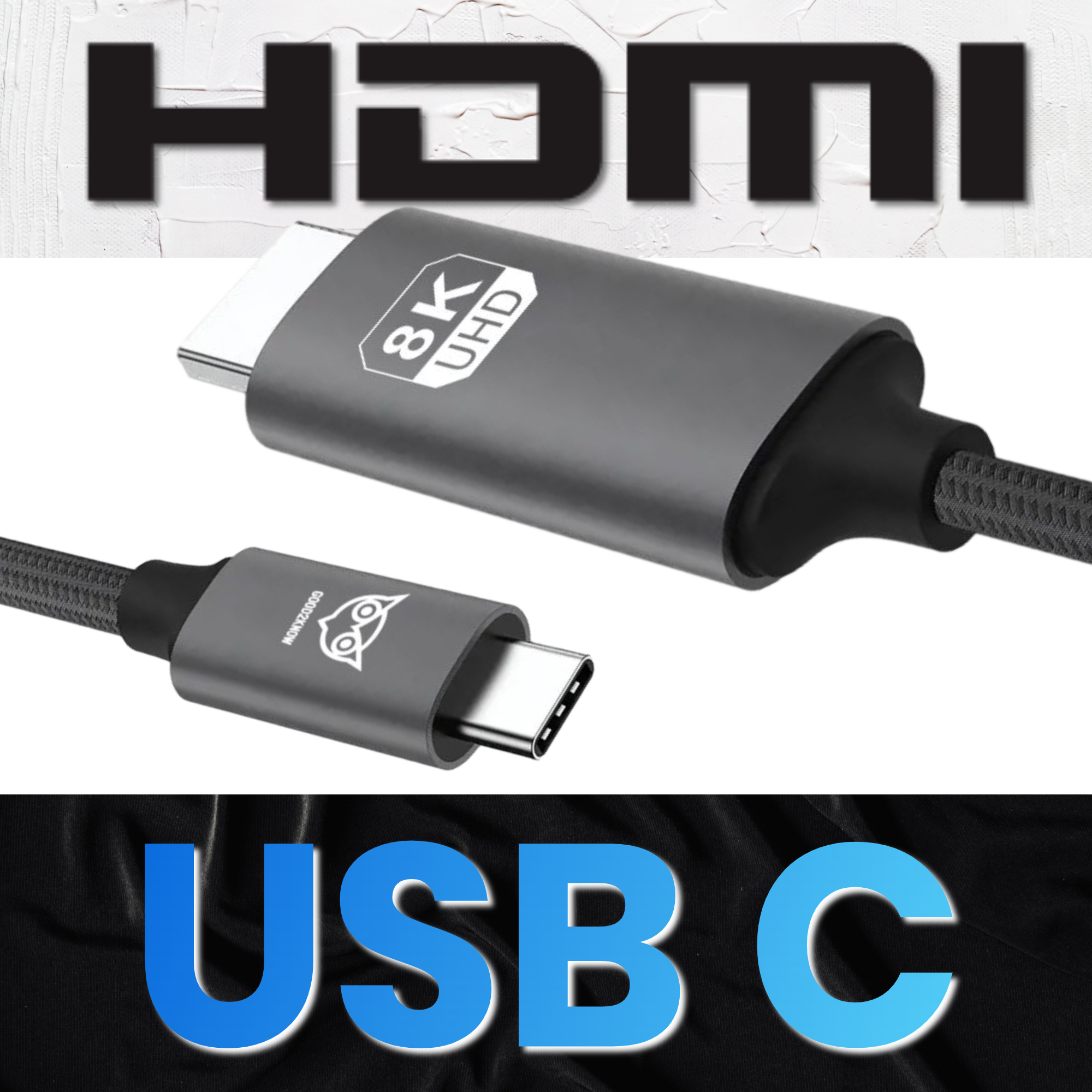 Good2know Usb c naar HDMI - 2 meter - Ultra 8k - 4k - 2k - Video kabel geschikt voor macbook pro, air - hdmi switch - usb c naar hdmi kabel