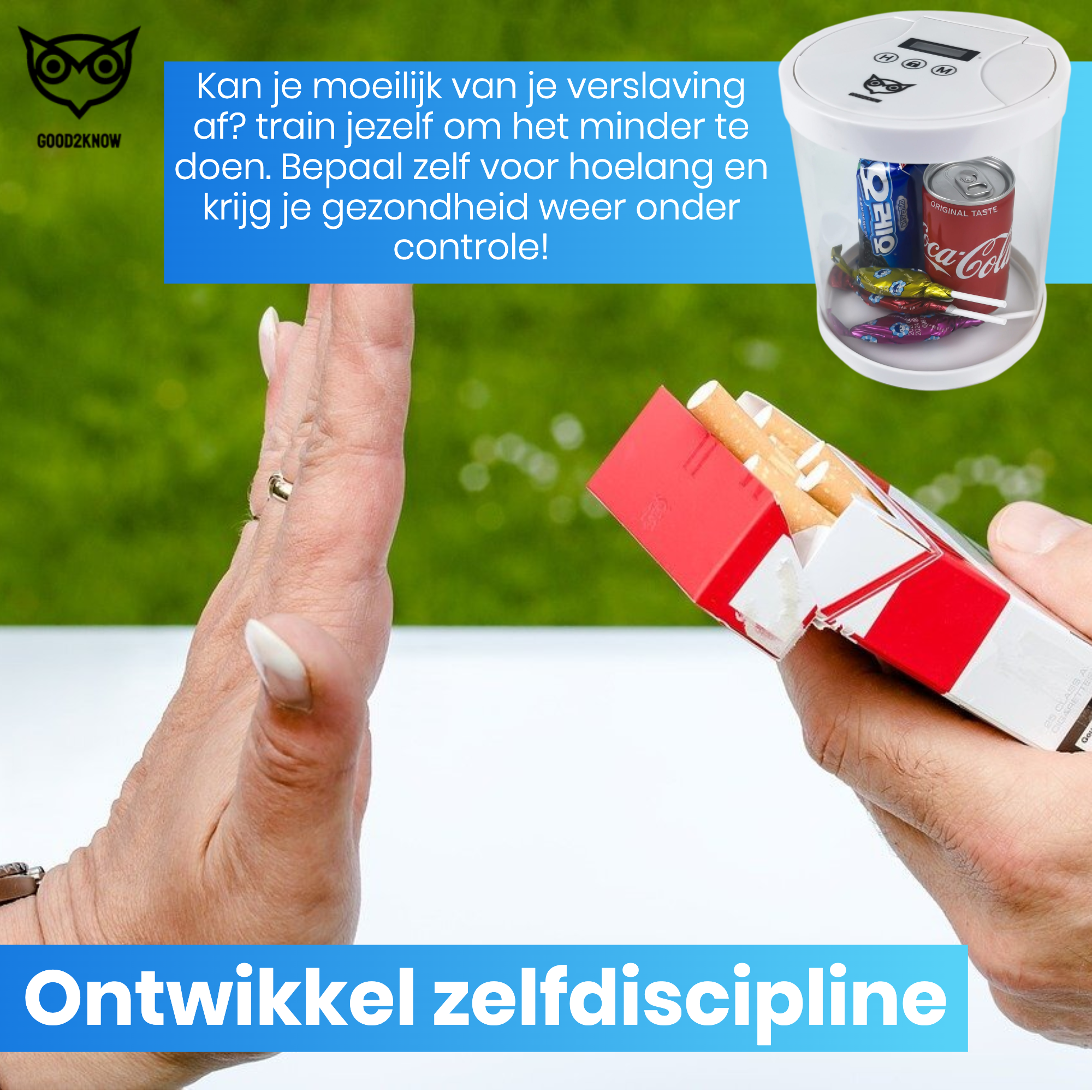 Good2know Telefoon Kluis met Tijdslot - Stoppen met Roken - Timer – Kluis - Opbergdoos - Wit – meer Focus & Zelfdiscipline