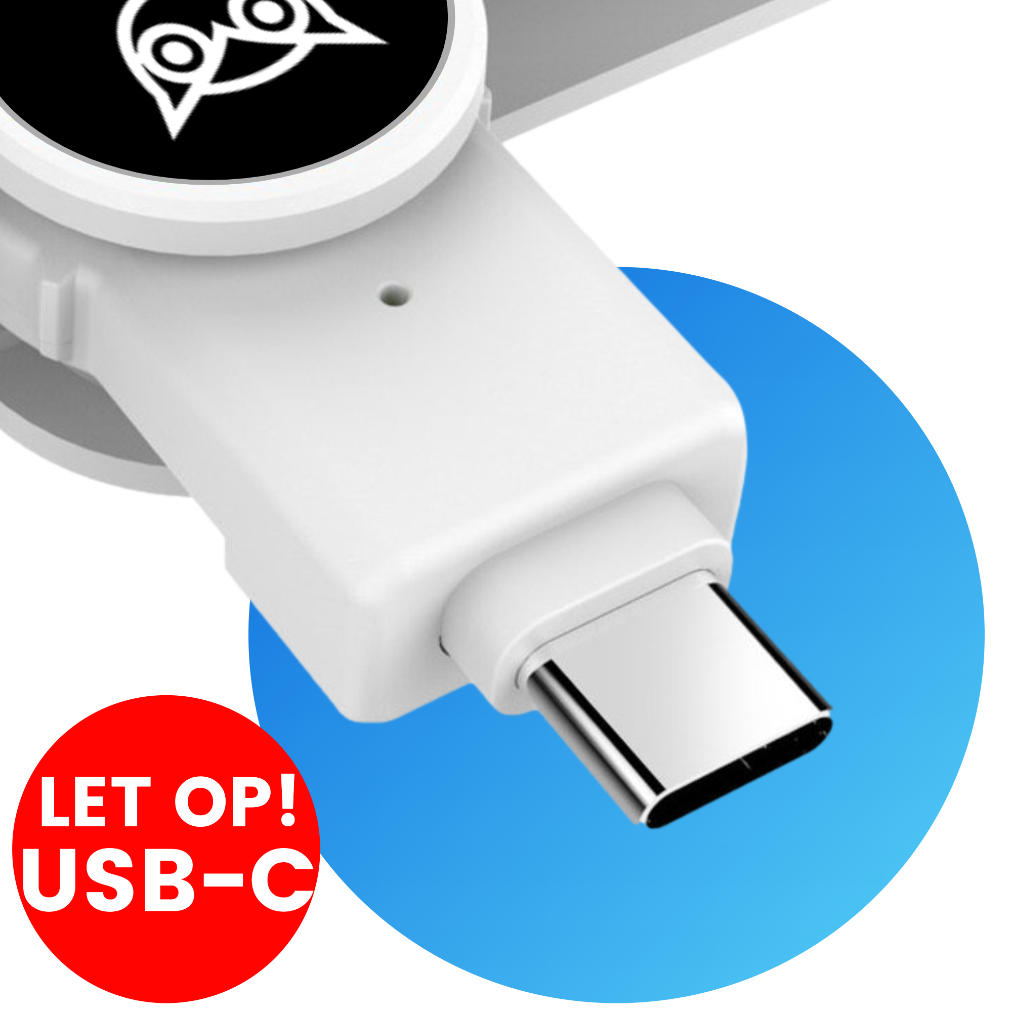 eID Kaartlezer mini USB C ID Lezer België WIT